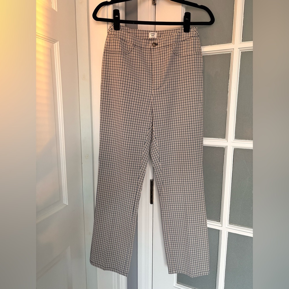 Sunday Best by Aritzia Freshman Check Pants – Plaid – Size 4